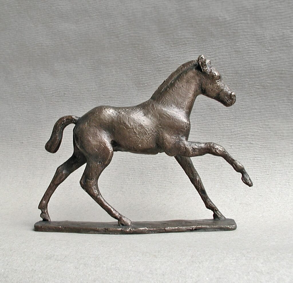 Philipp Harth Laufendes Fohlen 1943 Kleinplastik Bronze Running Foal Small Sculpture