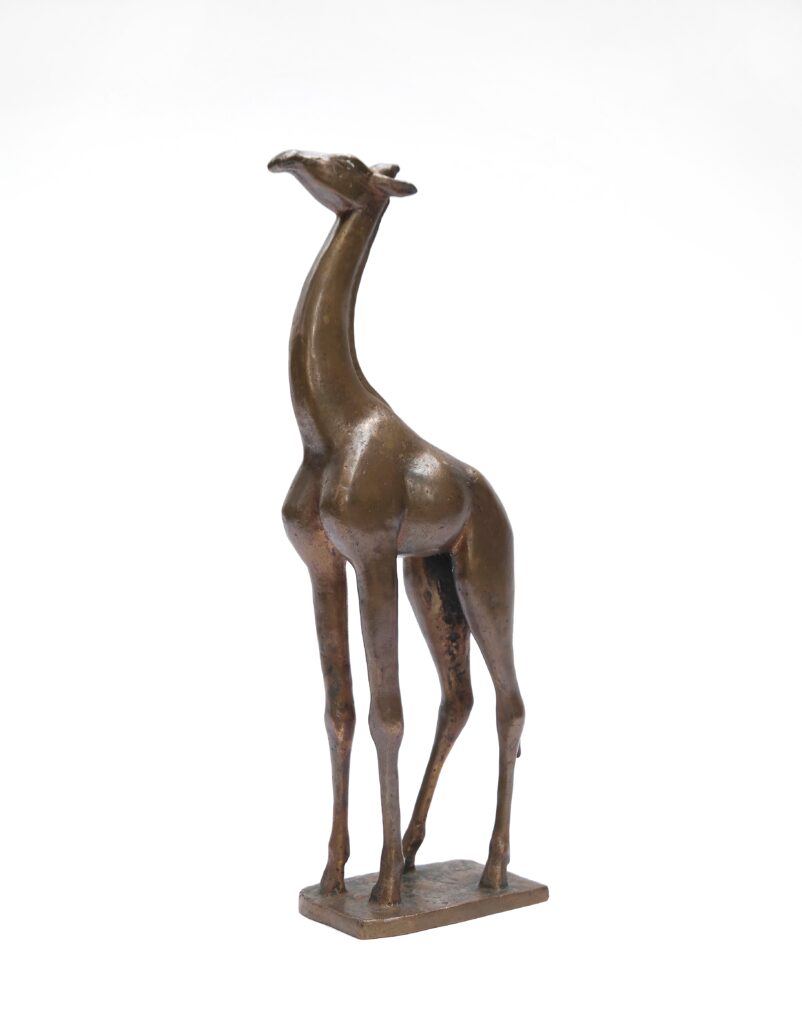 Philipp Harth Stehende Giraffe 1948 Kleinplastik Bronze Standing giraffe small sculpture