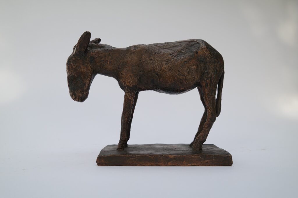 Philipp Harth Stehender Esel 1957 Kleinplastik Bronze Standing donkey small sculpture